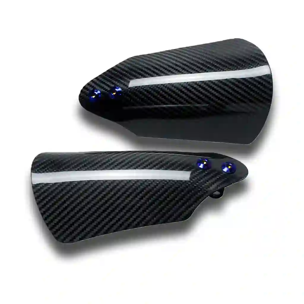 Carbon Fiber Hand Guard Windshields for Harley Rearview Mirrors (Left & Right) - Image 3