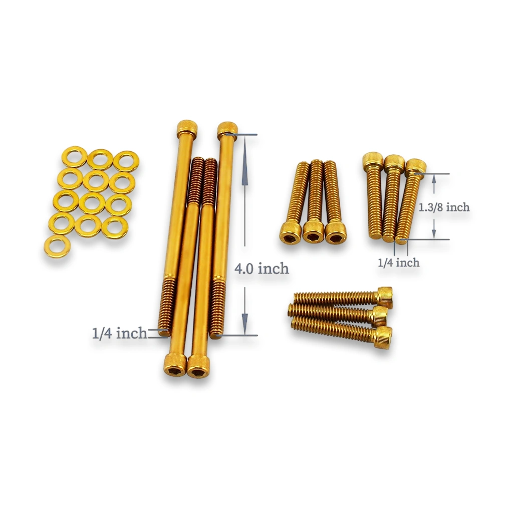 Gold Outer Primary Cover Bolt Kit for Harley Softail Models 2006–2017 - Image 2