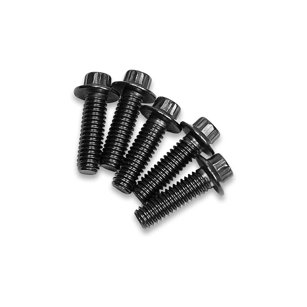 Black Front Brake Rotor Bolt Kit for Harley - Image 4