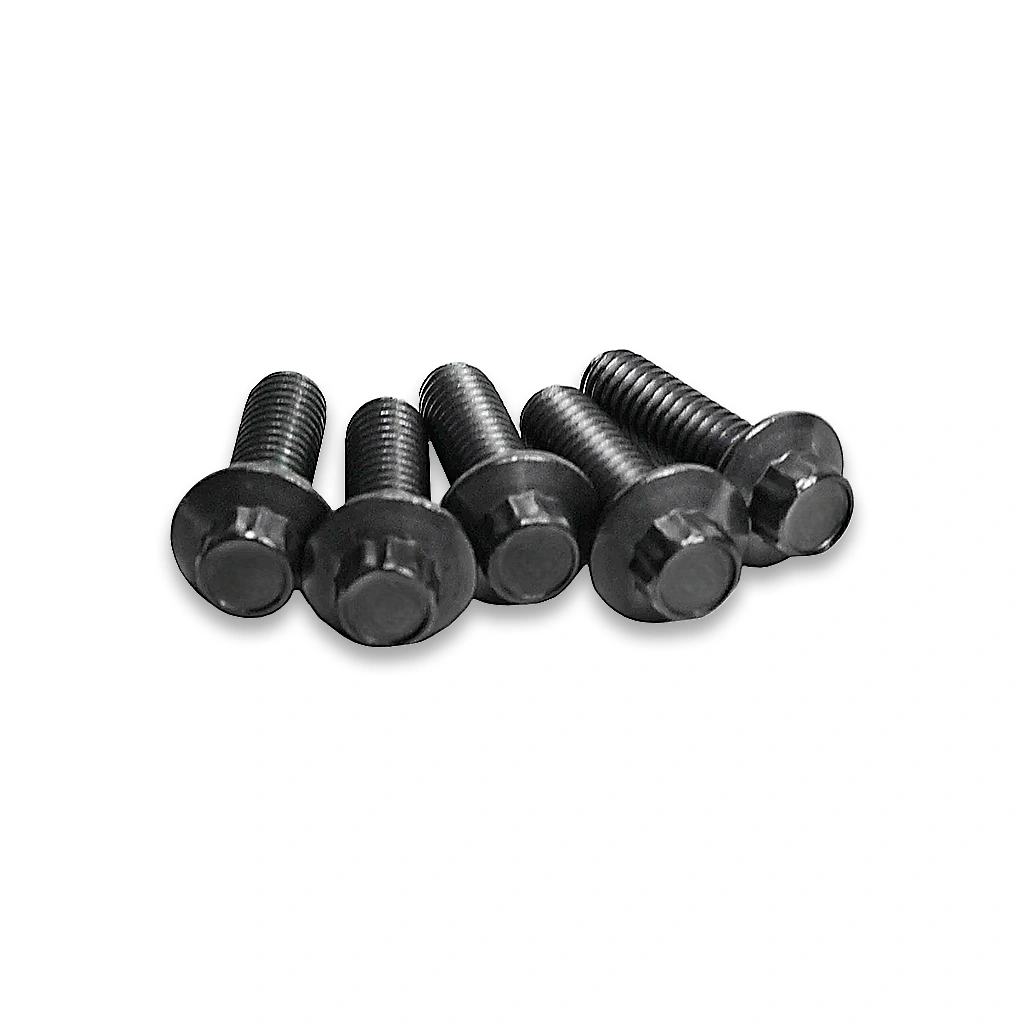 Black Front Brake Rotor Bolt Kit for Harley - Image 5