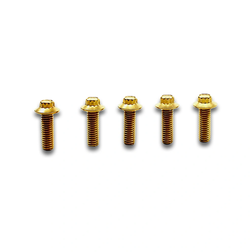 Gold Rear Brake Rotor Bolt Kit for Harley - Image 4