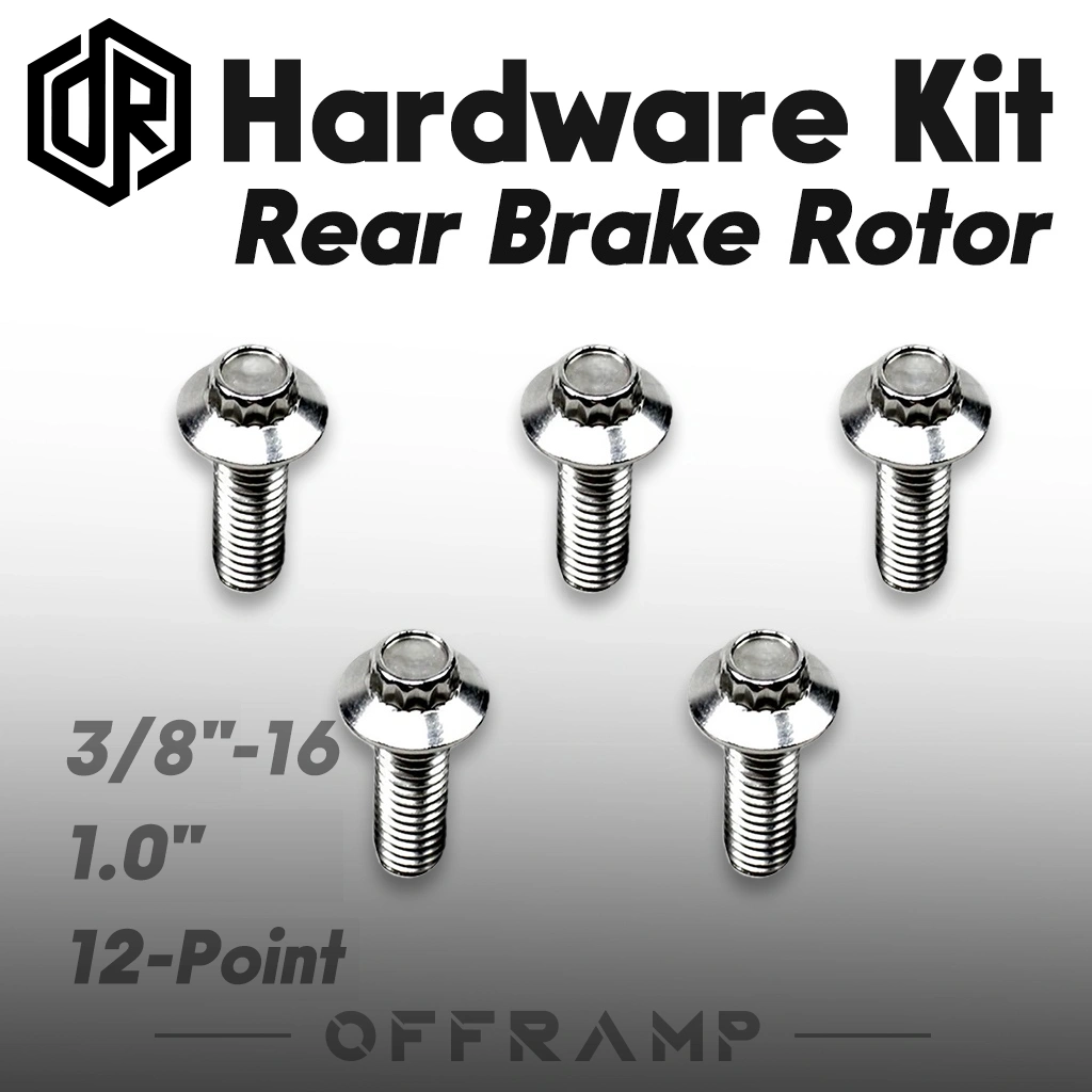 Silver Rear Brake Rotor Bolt Kit for Harley