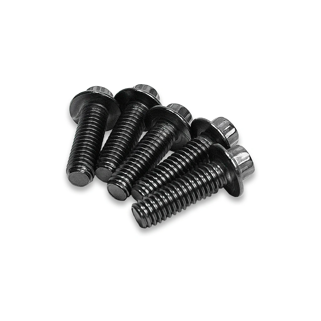 Black Front Brake Rotor Bolt Kit for Harley - Image 3