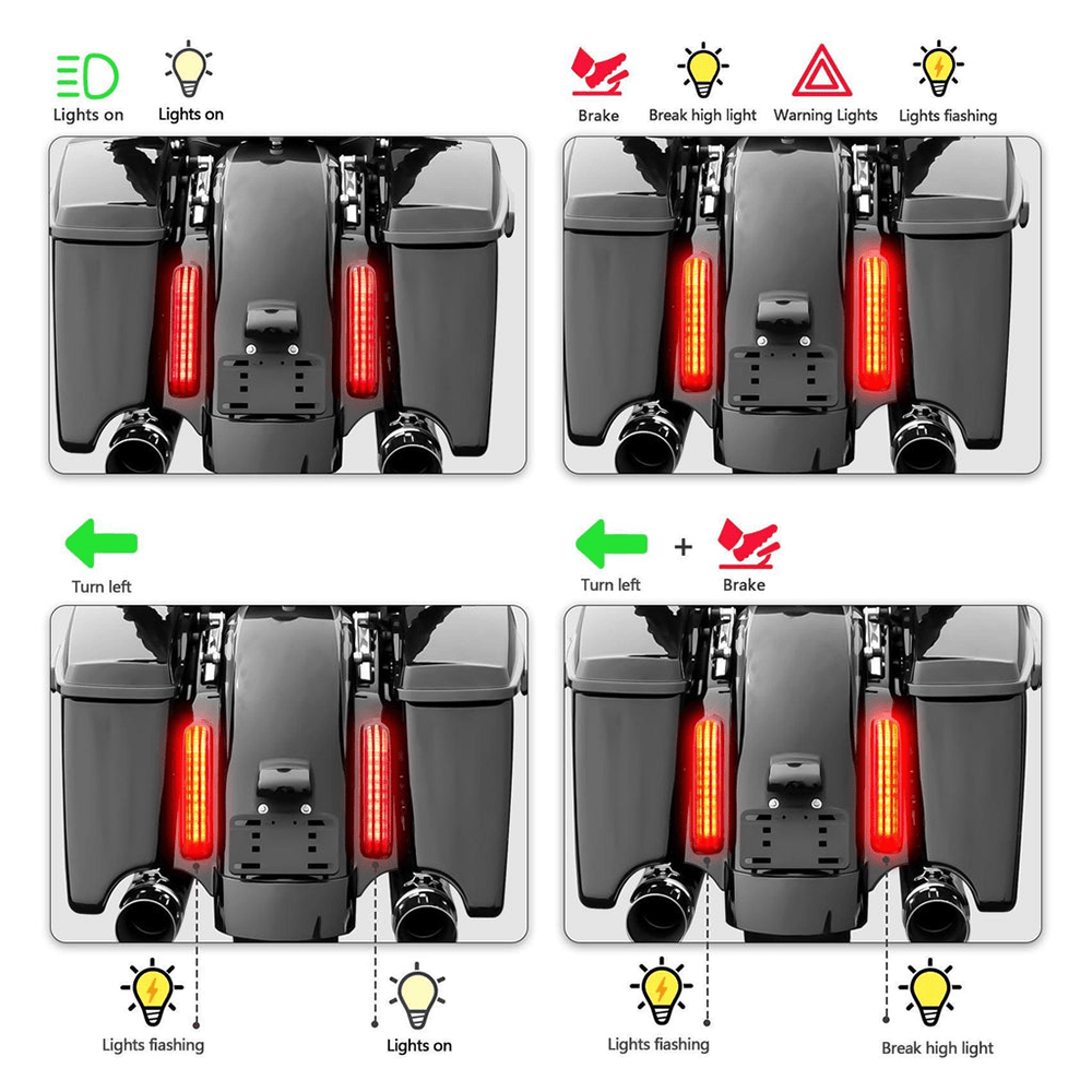 Black CVO-Style LED Rear Fender System for Harley Touring Models(2014–Mid 2023) - Image 8