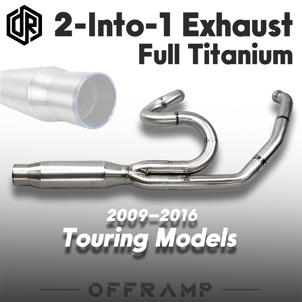 Full Titanium 2-Into-1 Exhaust System for Harley Touring Models (2009–2016)