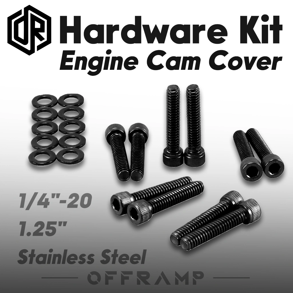 Black Engine Cam Cover Bolt Kit for Harley Softail, Dyna & Touring 2001–2017