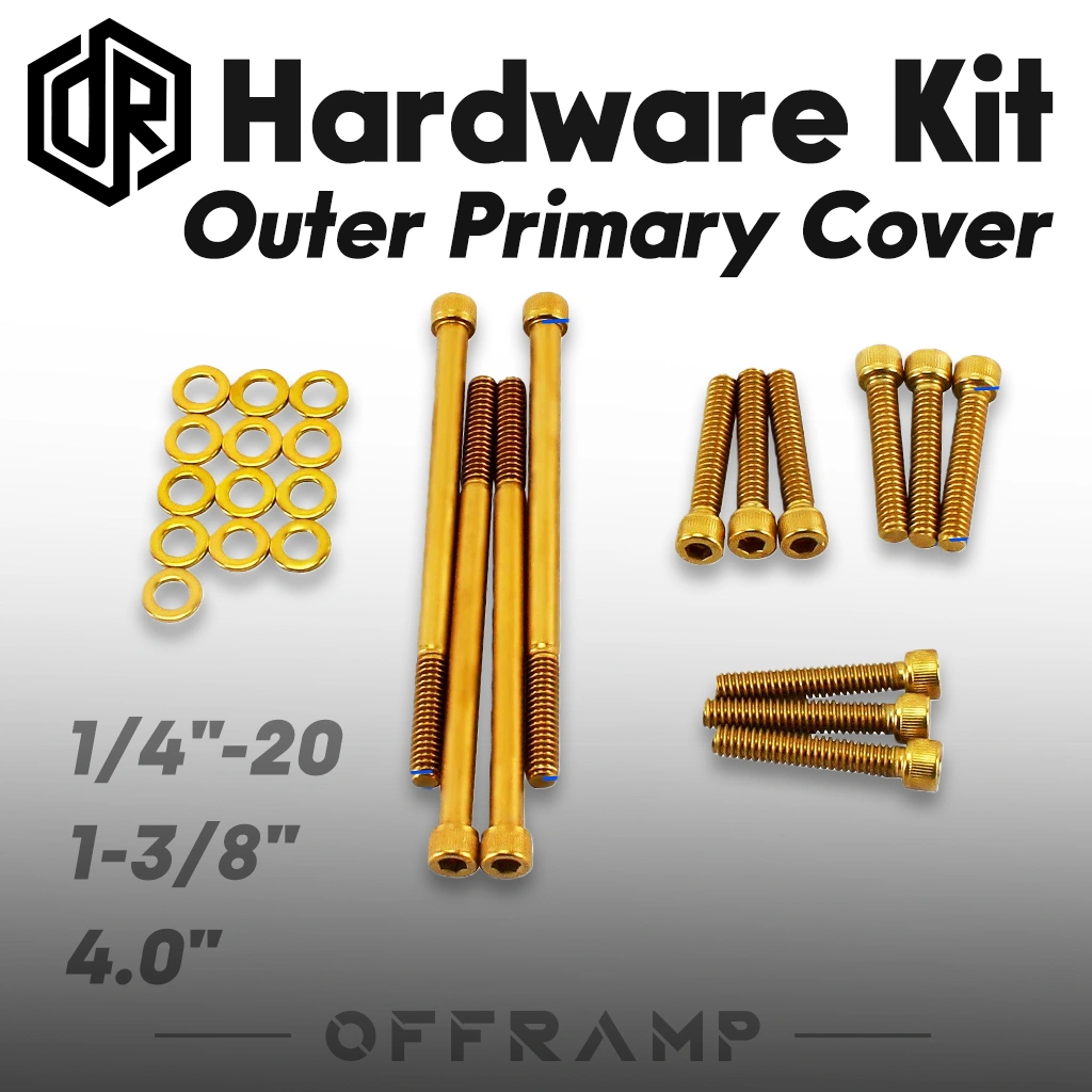 Gold Outer Primary Cover Bolt Kit for Harley Softail Models 2006–2017