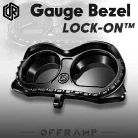 OFFRAMP LOCK-ON™ Gauge Bezel – CNC Machined Black Finish for Harley Road Glide Touring