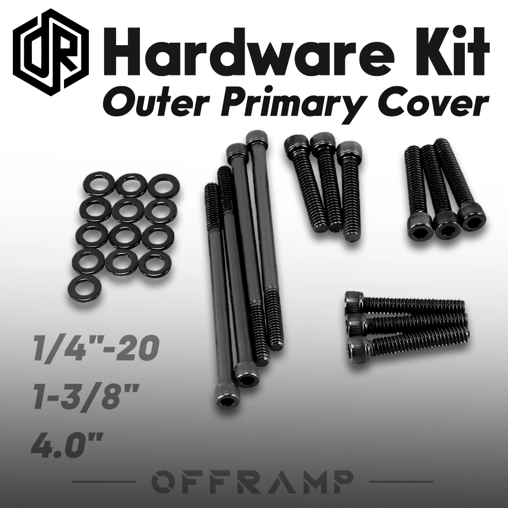 Black Outer Primary Cover Bolt Kit for Harley Softail Models 2006–2017
