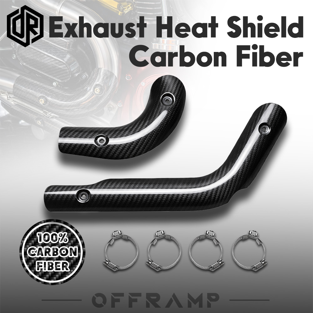 Carbon Fiber Exhaust Heat Shield for OFFRAMP 2-Into-1 Exhaust | Touring Models (2017–2023)