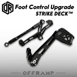 OFFRAMP STRIKE DECK™ Brake Pedal & Shifter Peg Kit for Harley Touring Models 1999–2025, CNC Billet Aluminum Foot Control Upgrade, Multiple Colors