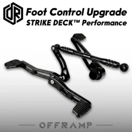 OFFRAMP STRIKE DECK™ Performance Brake Pedal & Shifter Peg Kit for Harley Touring Models 1999–2025, CNC Billet Aluminum, Multiple Colors