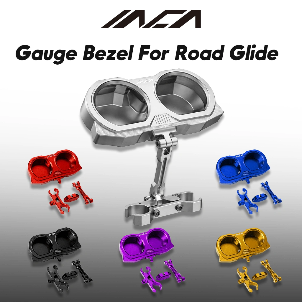 CNC Machined Gauge Bezel Anodized Finish for Harley Road Glide Models 2014–2023 - Multiple Color Options