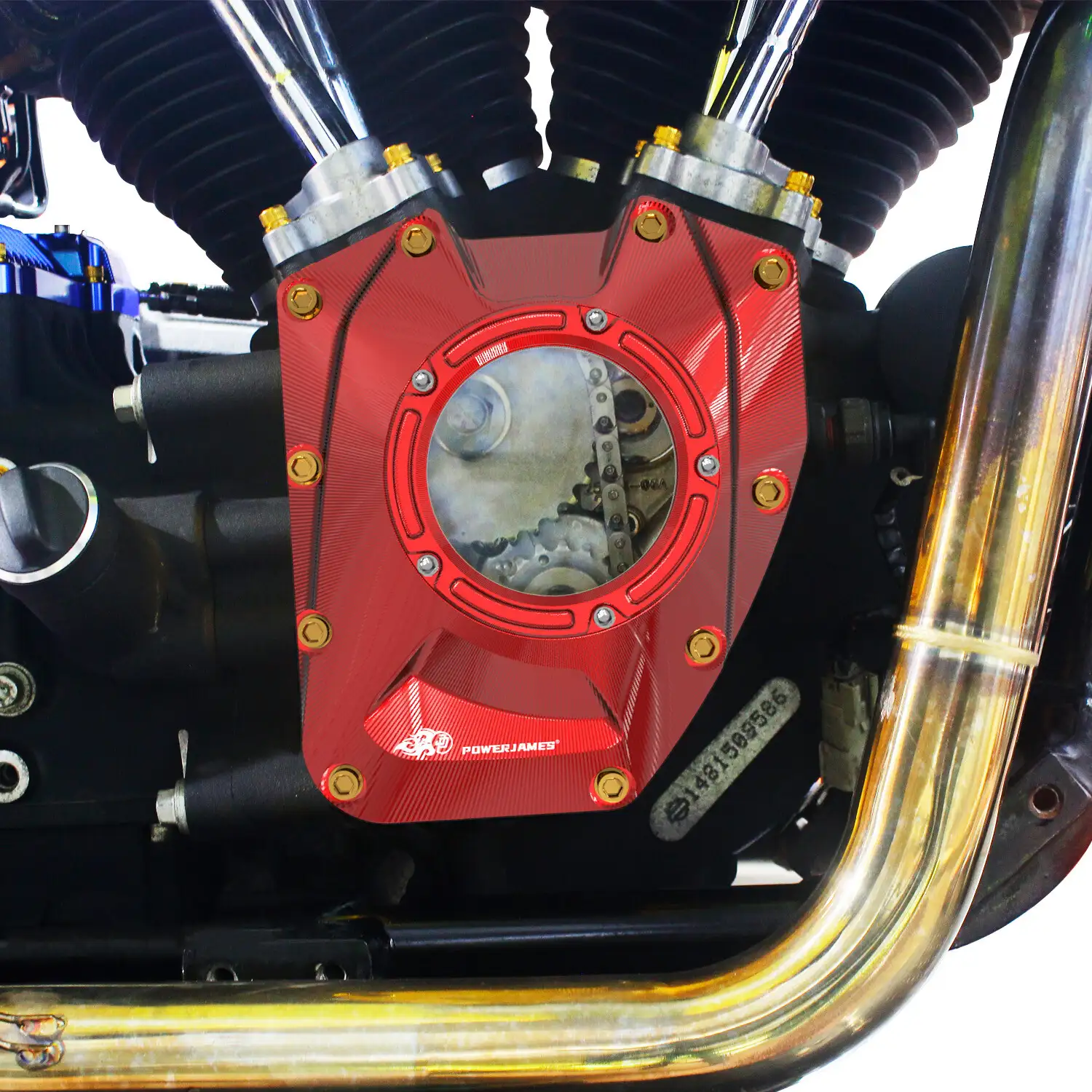 Red Engine Cam Cover for Harley Touring Models 2001-2016, Softail & Dyna Models 2001-2017 - Image 9