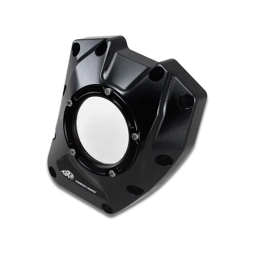 Black Engine Cam Cover for Harley Touring Models 2001-2016, Softail & Dyna Models 2001-2017 - Image 3