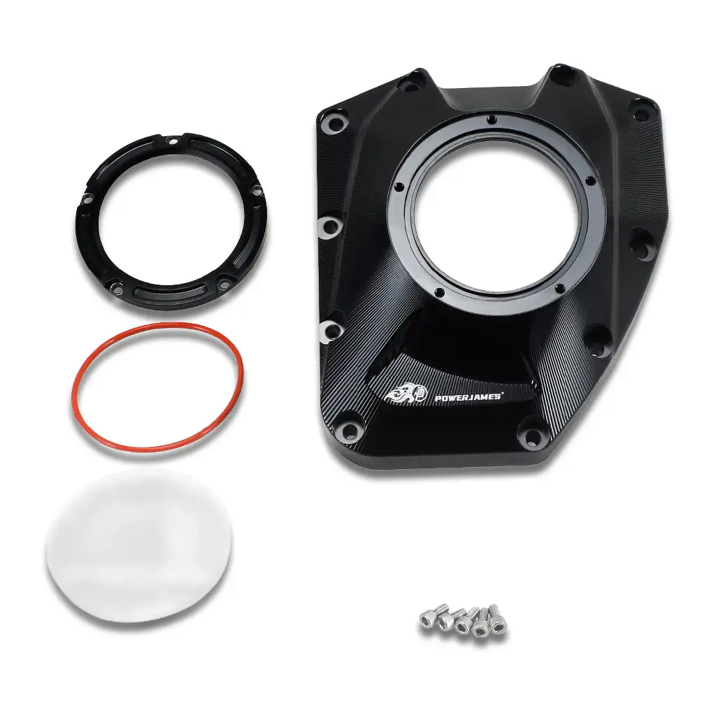 Black Engine Cam Cover for Harley Touring Models 2001-2016, Softail & Dyna Models 2001-2017 - Image 6