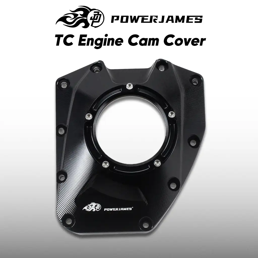 Black Engine Cam Cover for Harley Touring Models 2001-2016, Softail & Dyna Models 2001-2017