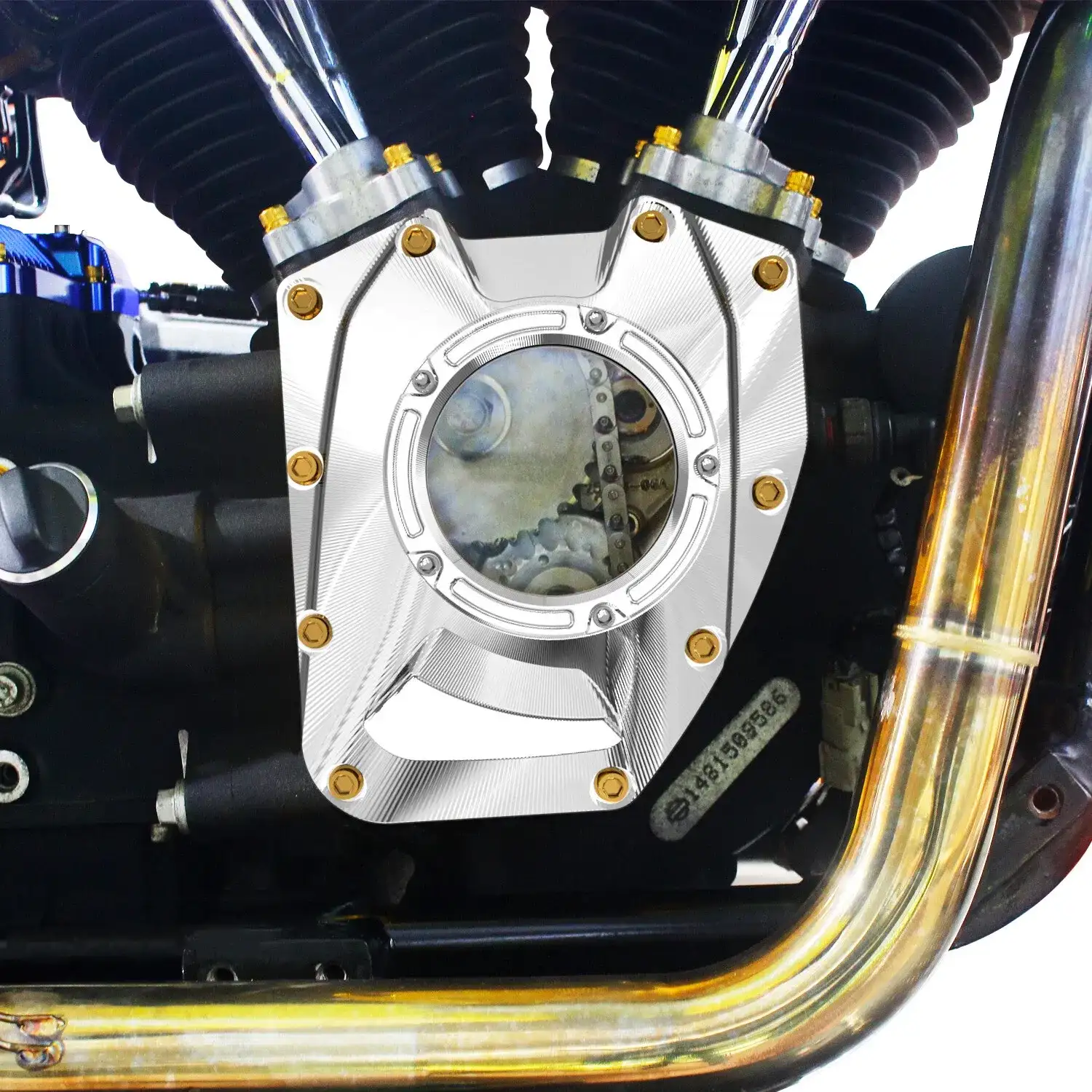 Chrome Engine Cam Cover for Harley Touring Models 2001-2016, Softail & Dyna Models 2001-2017 - Image 6