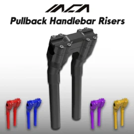 INCA 8 inch 10 inch 12 inch Pullback Handlebar Risers for Harley Touring Models Softail Models Dyna Models – Multiple Color Options